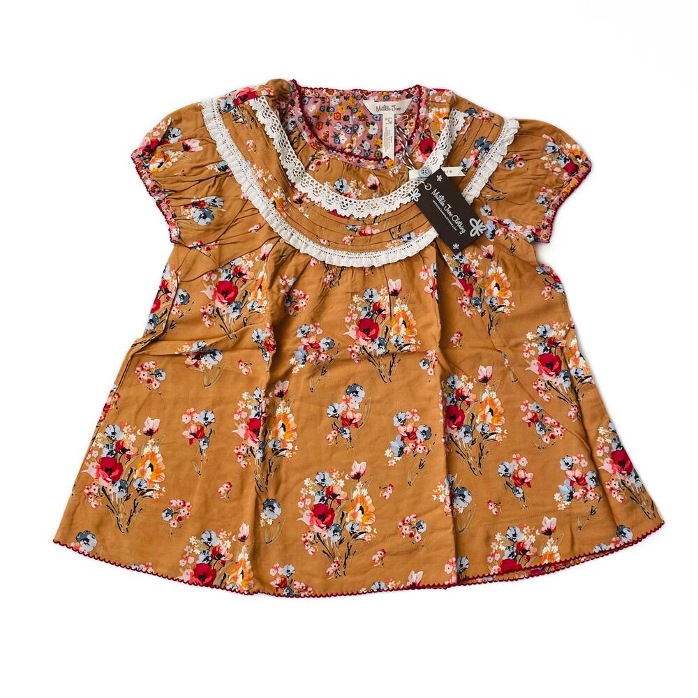 NWT Matilda Jane Size 8 Discovery Gardens Floral Blouse